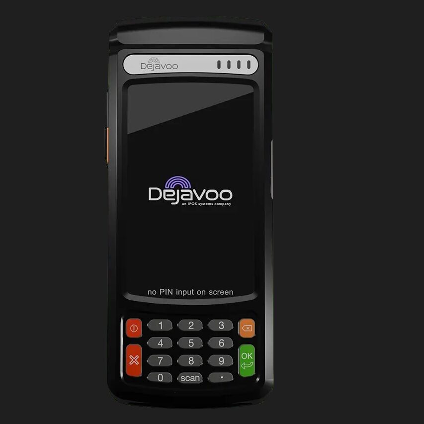 A Digizoo-branded payment terminal with a touchscreen and keypad.